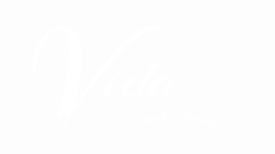 Vida Web Design banner logo white