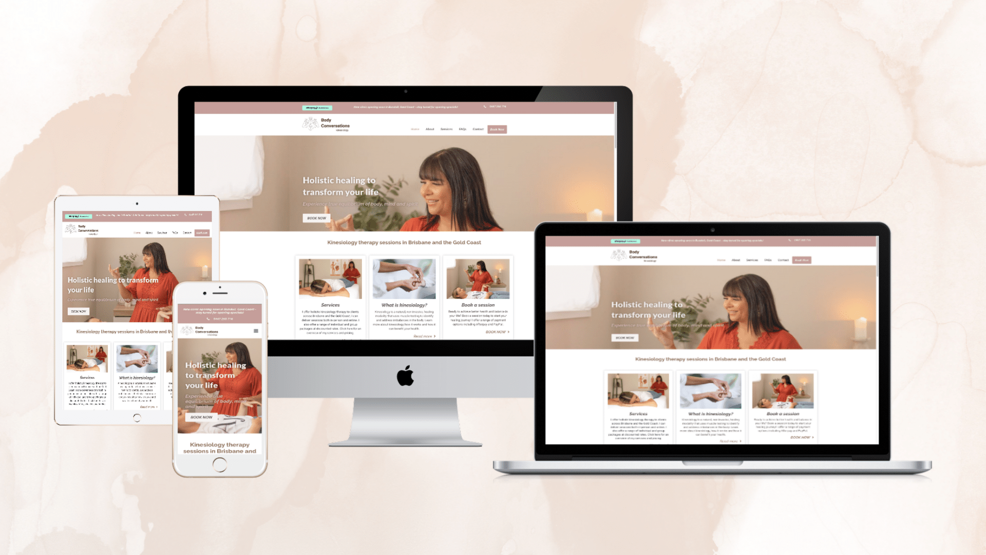 Body Conversations kinesiology practice Brisbane website design by Vida Web Design